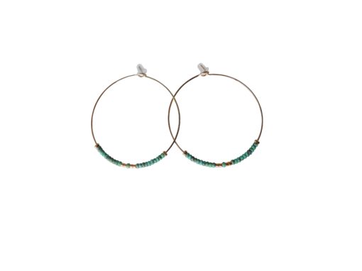 Créoles Medium Turquoise BASIC – Image 2