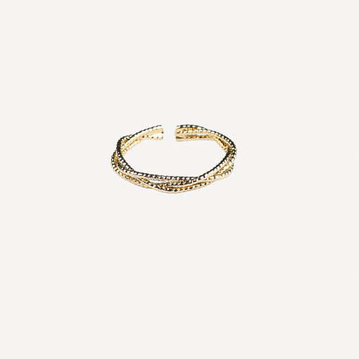 Bague 3 rangs mêlés