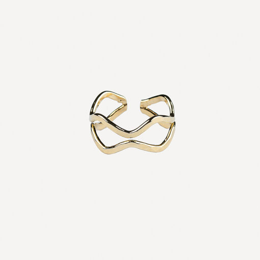 Bague ZigZag plaqué or – Image 2