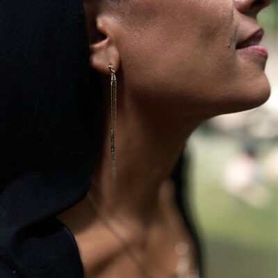 delfine_bijoux_collection_wild_boucles_d_oreilles_longues_or_hematites_sexy_sauvage_jungle_tendance_mode