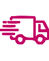 picto livraison camion fuchsia